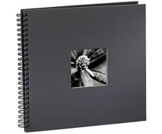 Hama Album Photo Fine Art (format 36 x 32 cm, 50 pages noires, Ã spirale) Gris