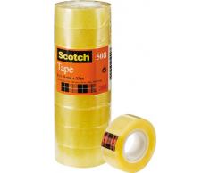 3M Lot de 8 rouleaux de ruban adhésif Scotch 19 mm x 33 m (Transparent)
