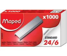 Maped agrafes 24/6, zinguées, boîte de 1000 agrafes - 324405