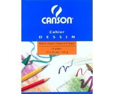 Canson - Cahier à dessin 17x22 - 16 pages - uni