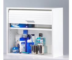 Simmob COOK056BL Meuble de Cuisine à Rideau Blanc 25 x 60 x 53,6 cm