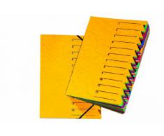 Pagna 24131-05 Trieur A4 Easy en carton avec 12 onglets colorés (Jaune)