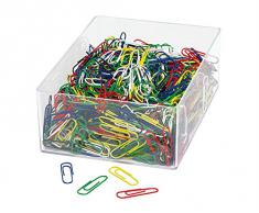 Wedo 901244699 Trombones en métal revêtu de plastique 27 mm Assorties Lot de 1000