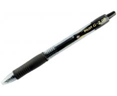 Pilot G2 BL-G2-7-BLot de 12 Stylo à bille Pointe moyenne 0.7 rétractable Encre gel Noire Corps plastique avec grip caoutchouc