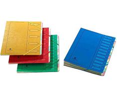 EXTENDOS Chemise Trieur 223 avec élastiques 12 compartiments Rouge