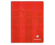 Clairefontaine 69341C - Un cahier broché dos toilé 192 pages 24x32 cm 90g grands carreaux, couverture couleur aléatoire