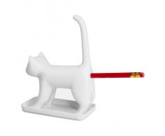 Forte Fin Bum chats miauler taille-crayon Nouveauté cadeau d'amusement - Blanc