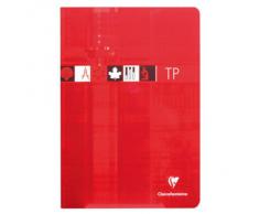 Clairefontaine Metric 3167 Cahier travaux pratiques reliure piqûre 21 x 29,7 cm 40 pages unies 120 g + 40 pages Seyès grands carreaux 90 g-Coloris Assortis