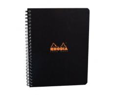 Clairefontaine Notebook Classic Cahier à spirale 160 pages petits carreaux 16 x 21 cm 80 g Noir