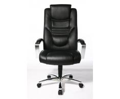 TOPSTAR Fauteuil de direction "Soft Lux" cuir textile Dossier extra haut Noir
