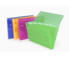 Rexel Trieur à soufflets Ice, 6 pochettes, coloris assortis