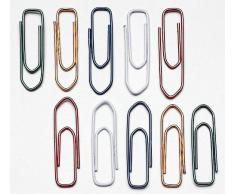 Wedo 900100099 Trombones 26 mm Assorties en métal laqué Lot de 1000