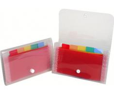 Exacompta 55498E Trieur de Poche 6 Compartiments Transparent