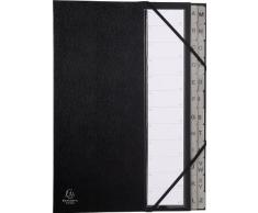 Exacompta 56090E Trieur 24 Compartiments Dos Extensible Alphabétiques Noir