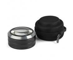 Loupe Presse Papier - Système Touch - Dioptrie : X 4,5 - Eclairante 3 LED - Aluminium