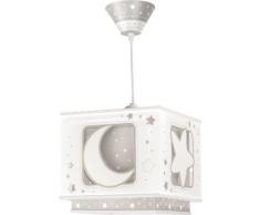 Dalber Lampe de Plafond - Suspension Carrée - Lune - Brun
