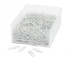 Wedo 901244600 Trombones en métal revêtu de plastique 27 mm Blanc Lot de 1000