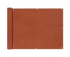 vidaXL Paravento da Balcone in Tessuto Oxford 90x400 cm Terracotta