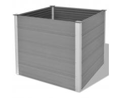 vidaXL Fioriera da Giardino in WPC 100x100x91 cm Grigia