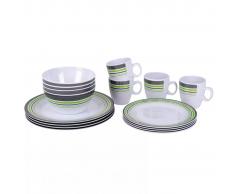 Bo-Garden Set di Piatti 16 pz in Melamina Multicolore 6181125