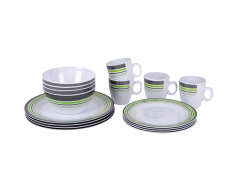Bo-Garden Set di Piatti 16 pz in Melamina Multicolore 6181125