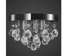 vidaXL Lampada di Soffitto Pendente, Disegno Cristallo, Lampadario Cromato