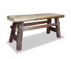 vidaXL Panca in Legno Massello di Recupero 100x28x43 cm