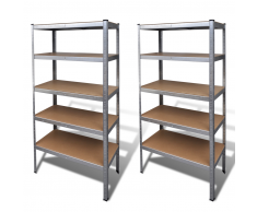 vidaXL 2 pz Scaffale Resistente di Stoccaggio