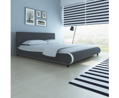 vidaXL Letto 180 x 200 cm in Pelle Artificiale Grigia