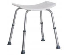 Parcura Sgabello da Bagno Regolabile Bianco 120 kg 53 cm 84800