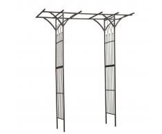 Nature Arco da Giardino 114x66x232 cm in Acciaio Nero