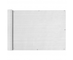 vidaXL Paravento da Balcone HDPE 75x600 cm Bianco