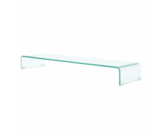 vidaXL Mobile/Rialzo Porta TV in Vetro Trasparente 100x30x13 cm
