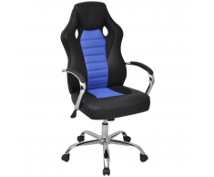 vidaXL Sedia Racing da Ufficio Esecutivo in Pelle Artificiale Blu Chiaro