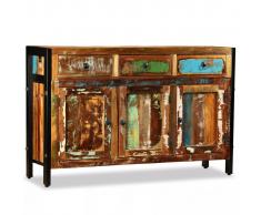vidaXL Credenza in Legno Massello di Recupero 120x35x76 cm