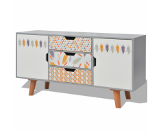 vidaXL Credenza in MDF 110x35x57 cm Grigia