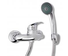 vidaXL Rubinetto Miscelatore per Bagno e Doccia Cromo