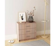 vidaXL Cassettiera in Truciolato 71x35x69 cm Rovere
