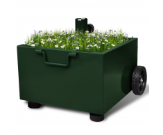 vidaXL Fioriera da esterno verde con supporto ombrellone