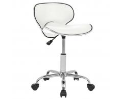 vidaXL Sgabello Girevole da Bar in Pelle Artificiale Bianco