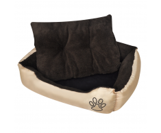 vidaXL Letto per cani Beige e Marrone XXL