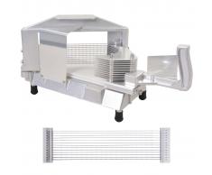 vidaXL Affettatrice Pomodoro Acciaio e Alluminio 1 Taglierina 4,7 mm