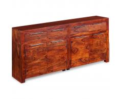 vidaXL Credenza in Legno Massello di Sheesham 160x35x75 cm