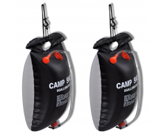 vidaXL Set 2 pz Doccia solare da esterno per campeggi 20 L