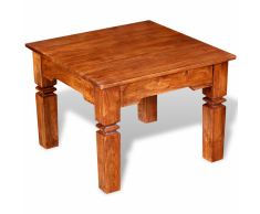 vidaXL Tavolino da Caffè in Legno Massello 60x60x45 cm