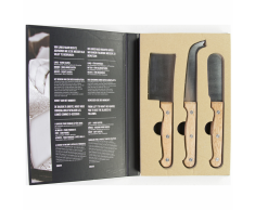 Gusta Set Coltelli da Formaggio 3 Pezzi in Metallo e Legno 01137490