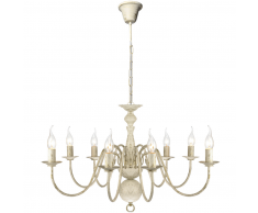 vidaXL Lampadario Stile Antico Metallo Bianco lampadine 8 x E14