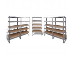 vidaXL 5 pz Scaffale Resistente di Stoccaggio