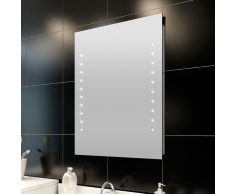 vidaXL Specchio da bagno 60 x 80 cm( L H) con luci led