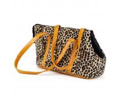 Beeztees Borsa da Trasporto per Cani Leopardata 43x20x26 cm 715258 Marrone